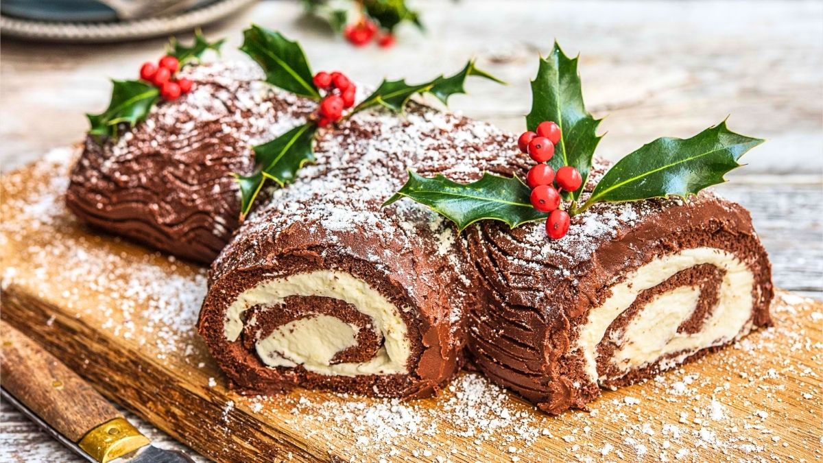 Christmas Yule Log Buche de Noël Easy Recipe - wilfosbrand.com