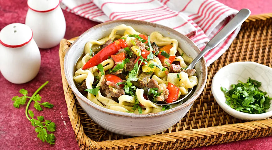 Slow Cooker Lagman: Hearty Uzbek Beef Noodle Soup - wilfosbrand.com