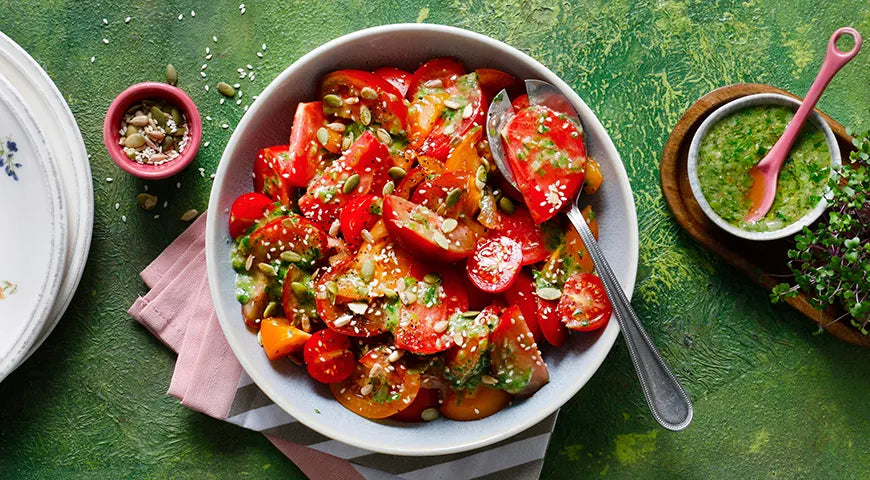 Tomato Salad with Green Onion Dressing - wilfosbrand.com