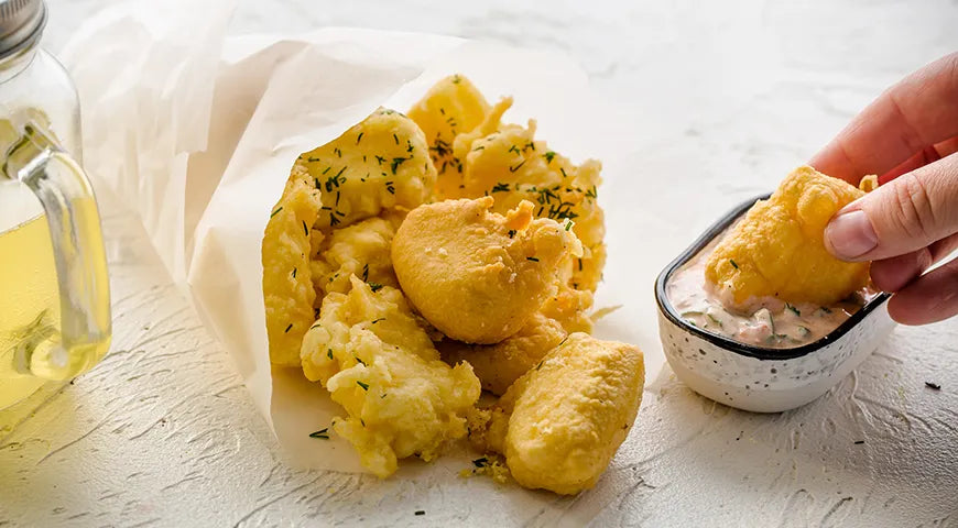 Crispy Fried Cheese in Milk Batter with Spiced Cherry Sauce - wilfosbrand.com