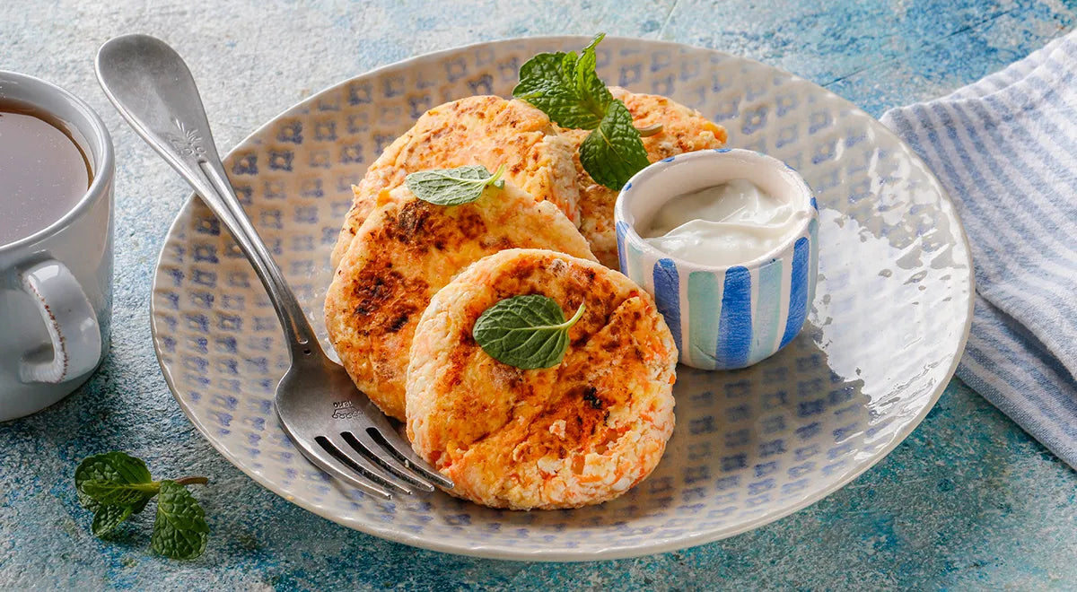 Baked Pumpkin Syrniki (Oven-Baked Tvorog Pancakes) - wilfosbrand.com