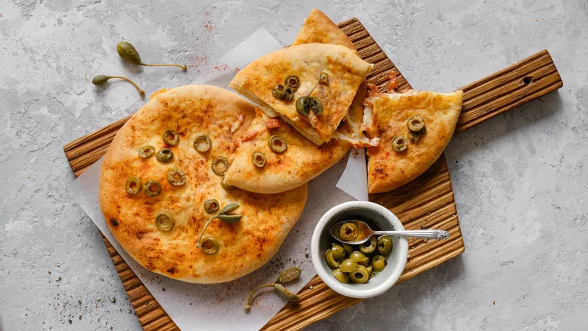 Cheese and Sausage Flatbreads (Lepeški s Kolbasoj i Syrom) - wilfosbrand.com