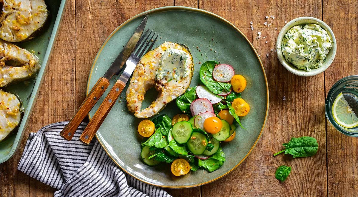 Cod Steaks in the Oven with Lemon-Garlic Butter - wilfosbrand.com
