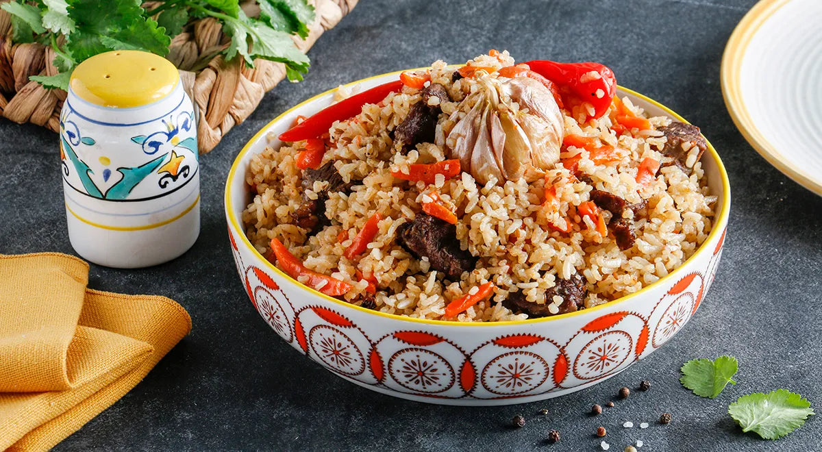 Beef Pilaf in a Kazan on the Stove - wilfosbrand.com