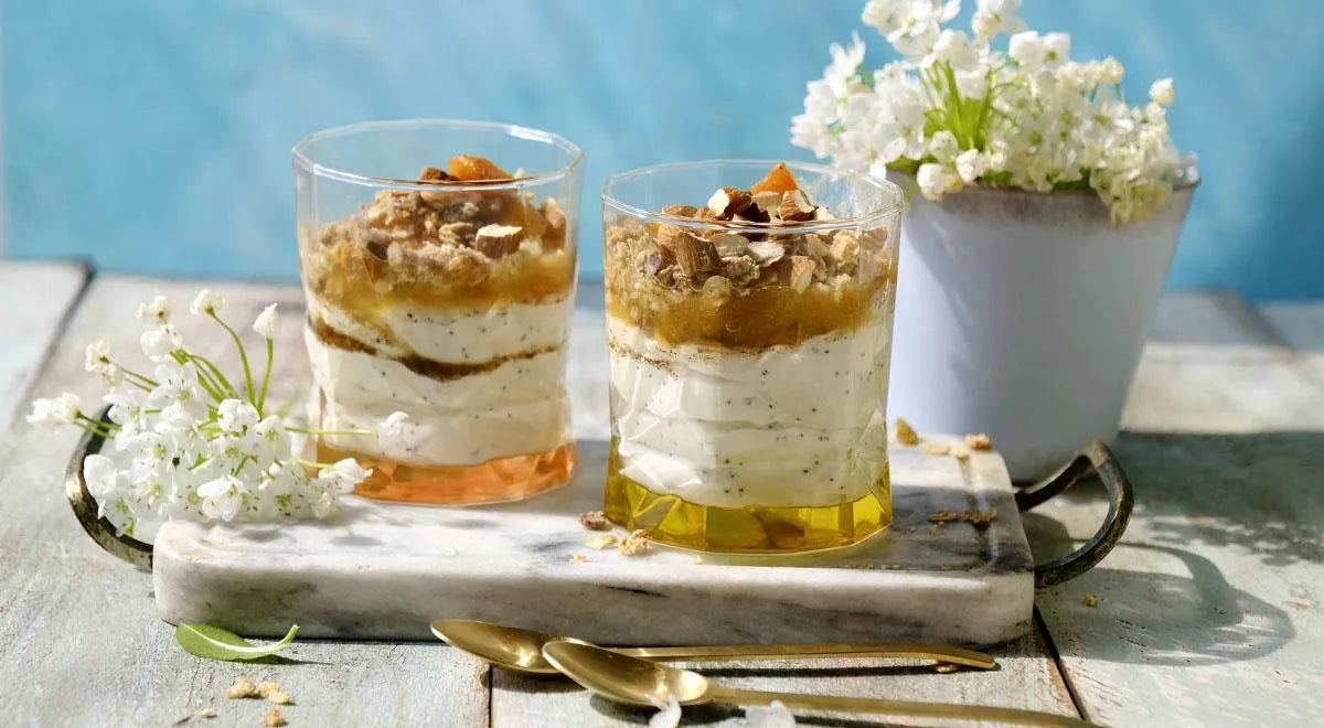 Creamy Poppy Seed Mousse with Apricots - wilfosbrand.com