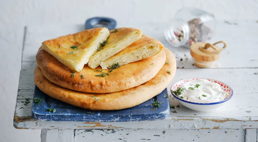 Georgian Cheese Flatbreads with Suluguni - wilfosbrand.com