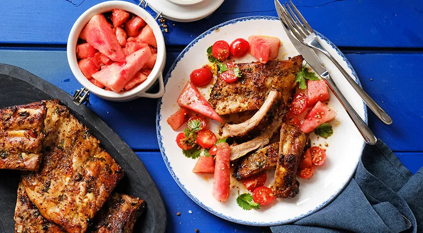 Grilled Ribs with Quick-Marinated Watermelon: A Summer Sensation - wilfosbrand.com