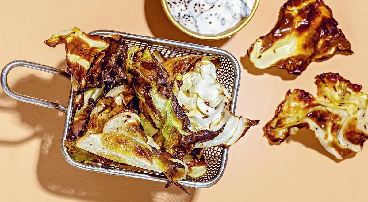 Cabbage Chips with Cumin and Yogurt Sauce - wilfosbrand.com