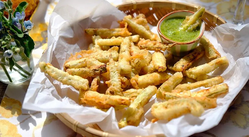 Crispy Zucchini with Pesto Aioli - wilfosbrand.com