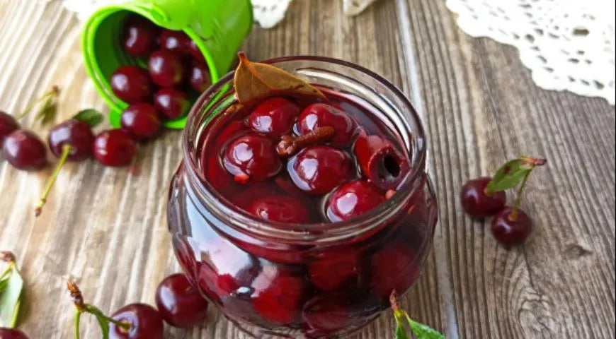 Norwegian-Style Marinated Cherries with Red Wine - wilfosbrand.com