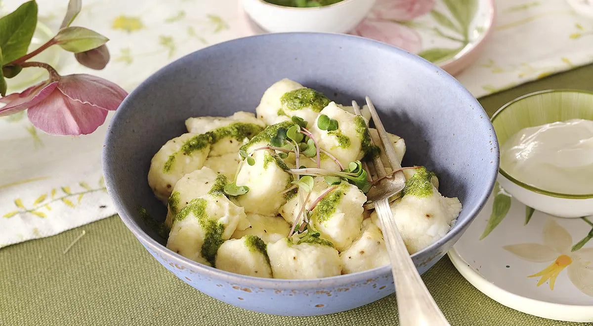 Lazy Vareniki with Parmesan and Pesto Sauce - wilfosbrand.com
