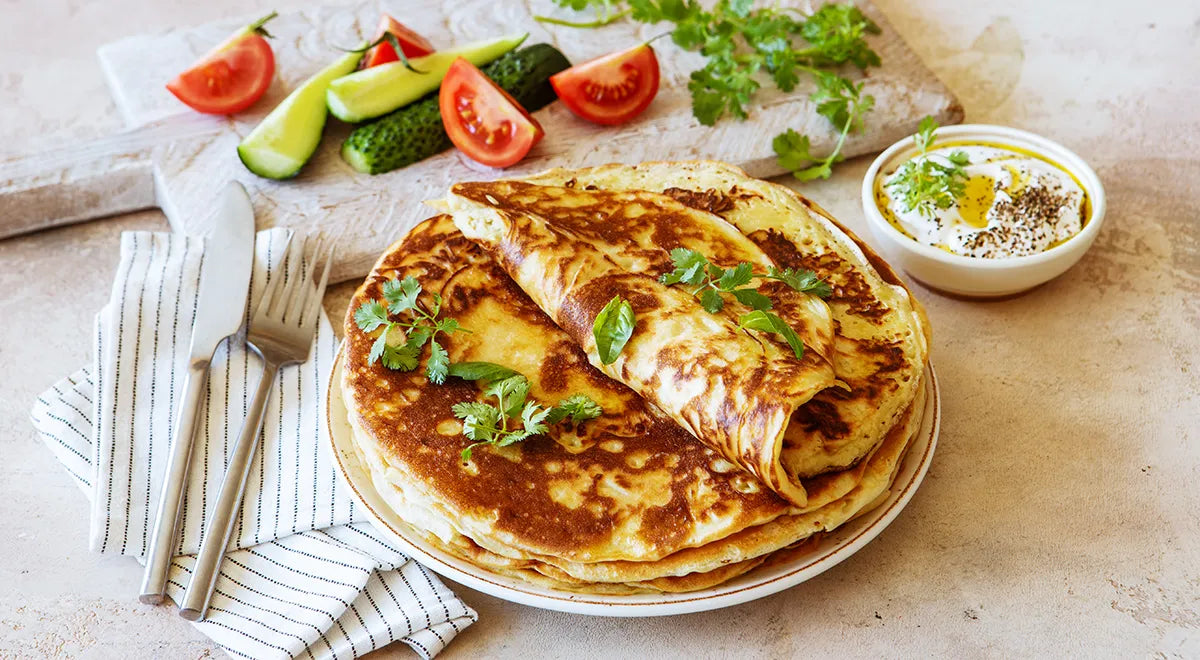 Kefir Pancakes with Caramelized Onions - wilfosbrand.com