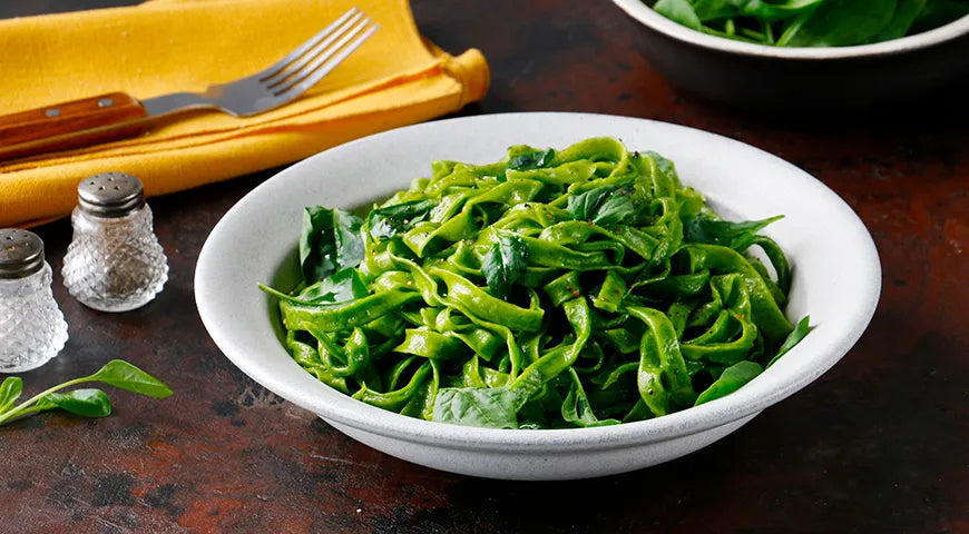 Homemade Green Noodles (Spinach Pasta) - wilfosbrand.com