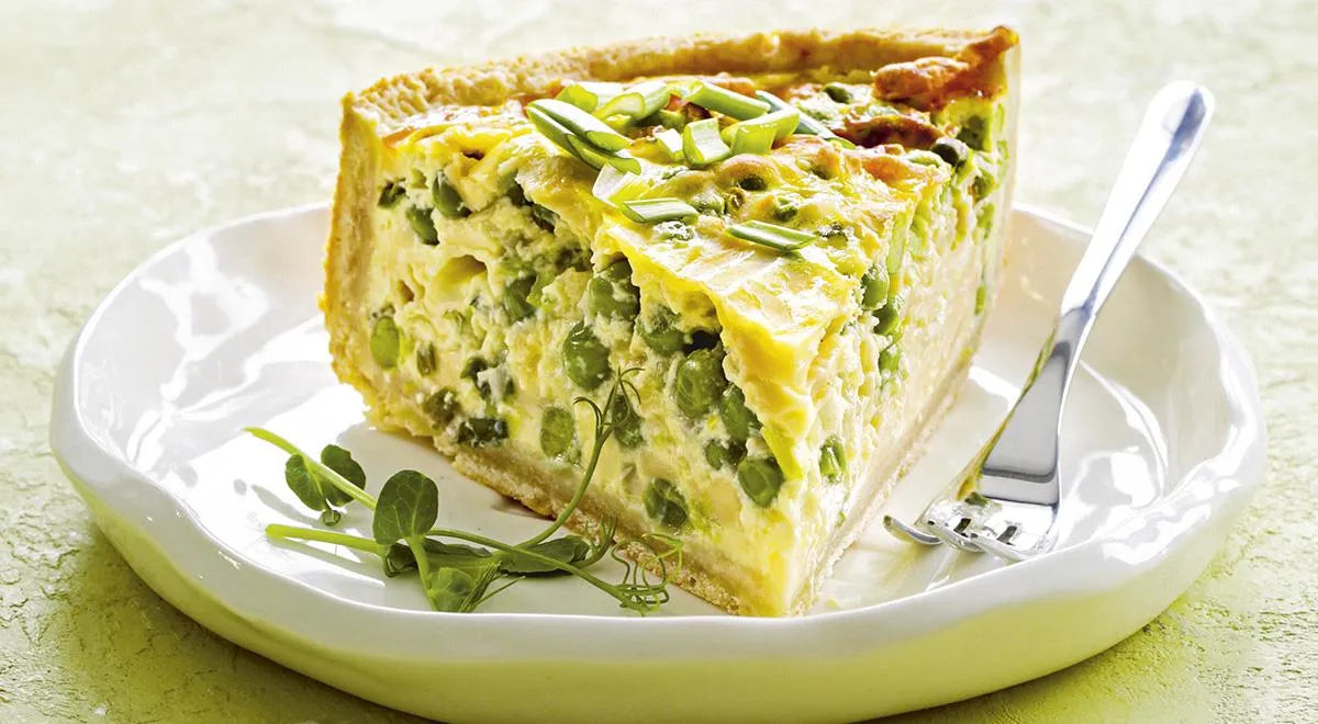 Simple Cheese Pie with Green Peas - wilfosbrand.com