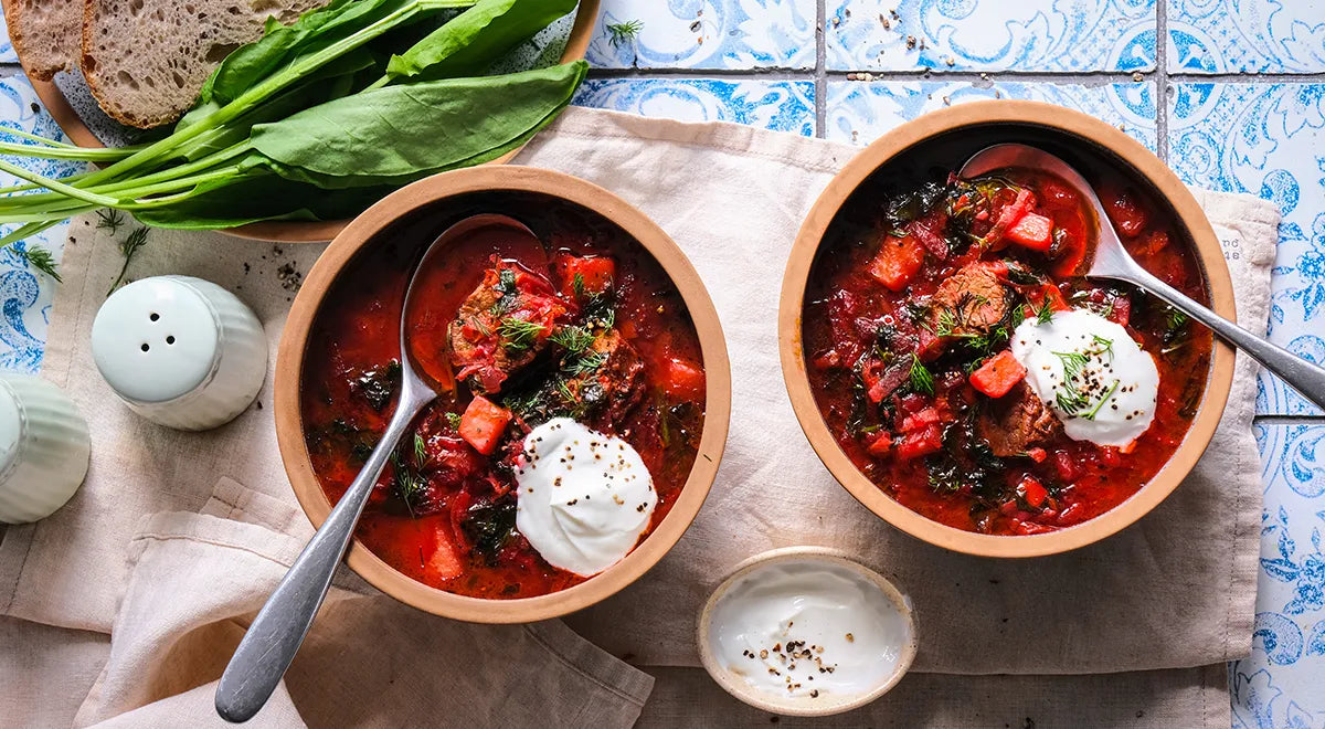 Red Borscht with Sorrel - wilfosbrand.com