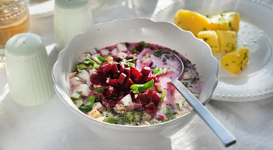 Chilled Beet Soup on Ayran (Svekolnik na Airane) - wilfosbrand.com