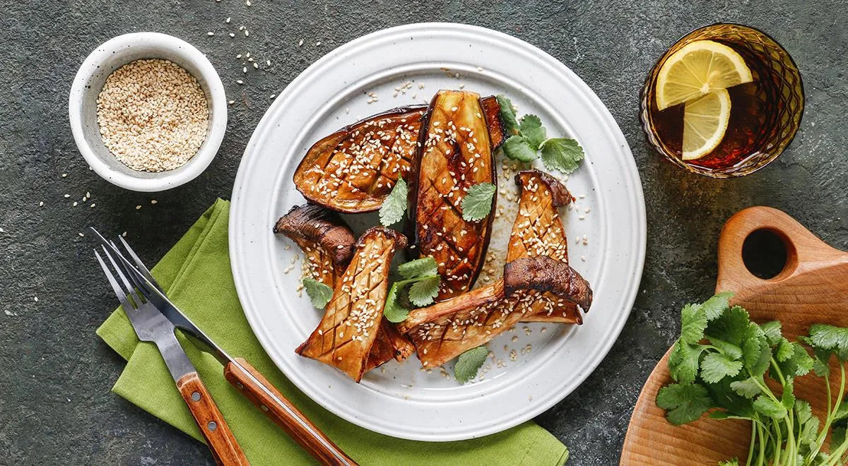 Japanese-Style King Oyster Mushrooms and Eggplant - wilfosbrand.com