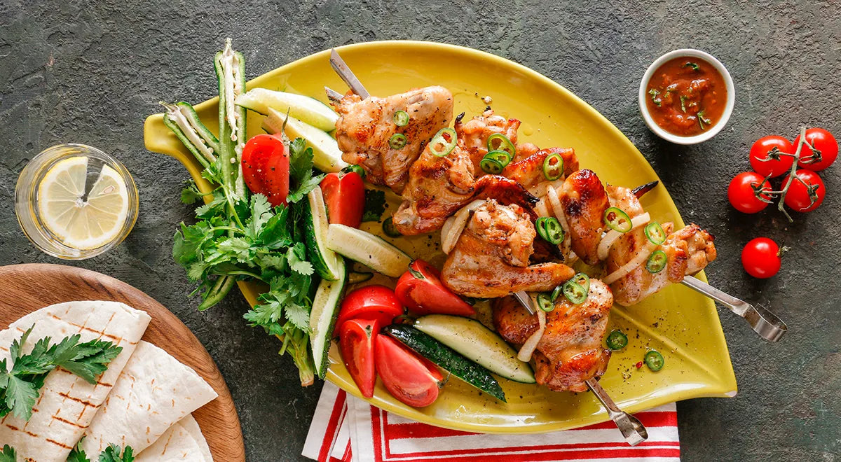Grilled Chicken Wing Shashlik with Ginger-Soy Marinade - wilfosbrand.com