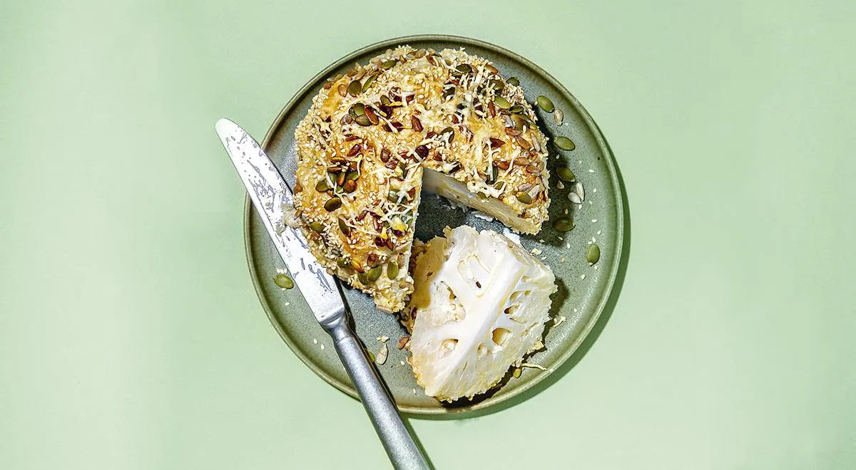 Baked Cauliflower with Hummus and Cheese - wilfosbrand.com