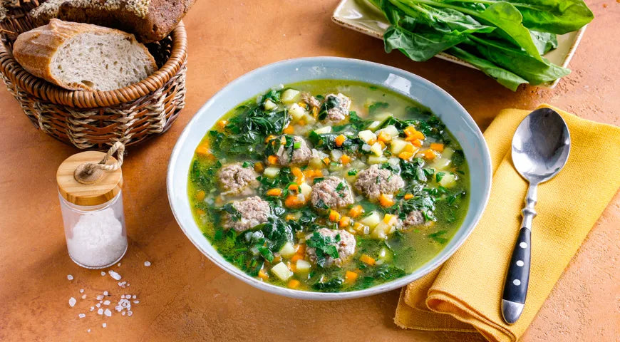 Hearty Veal Meatball Soup (Gustaya Pohlebka s Frikadelkami iz Telyatiny) - wilfosbrand.com