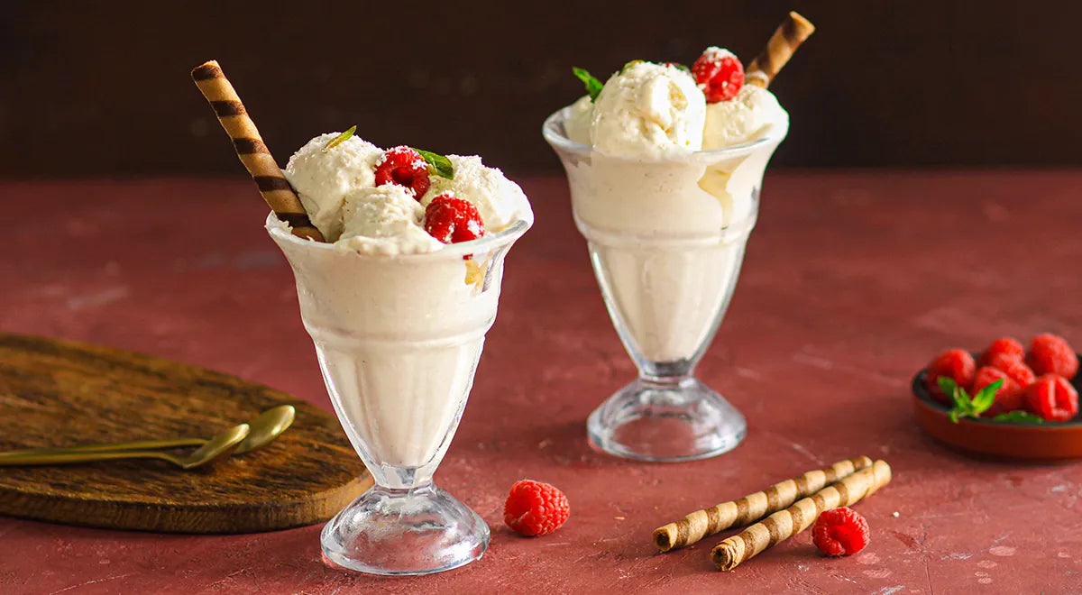 Velvety Homemade Ice Cream with Cream and Yogurt - wilfosbrand.com