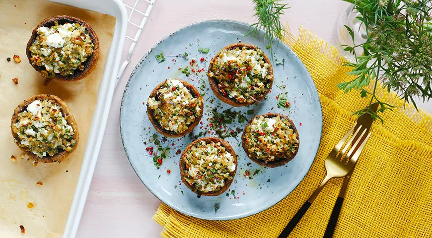 Stuffed Mushrooms with Cheese and Olives - wilfosbrand.com