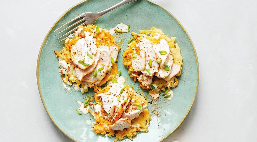Savory Potato-Onion Fritters with Turkey - wilfosbrand.com