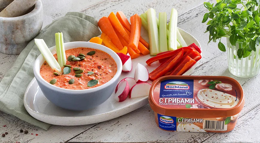 Roasted Red Pepper Cheese Dip - wilfosbrand.com