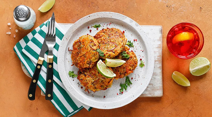 Sweet Potato and Potato Pancakes with Quinoa and Cumin (Draniki iz Batata) - wilfosbrand.com