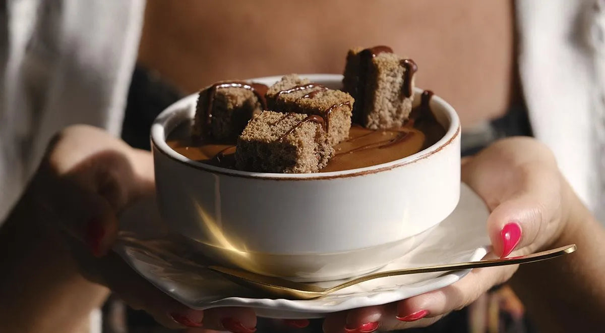 Chocolate Soup with Sponge Croutons - wilfosbrand.com