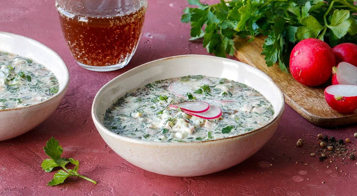 Okroshka on Kvass with Mayonnaise - wilfosbrand.com