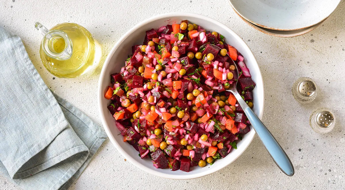 Dietary Vinegret (Russian Beet and Vegetable Salad) - wilfosbrand.com