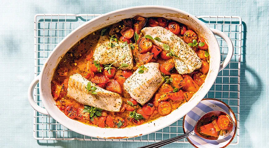 Spicy Baked Fish with Tomatoes - wilfosbrand.com