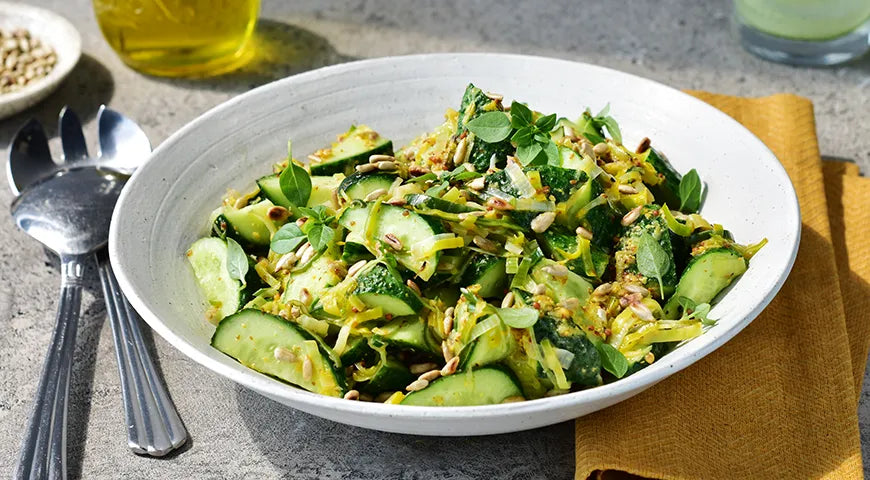 Cucumber Salad with Young Leeks - wilfosbrand.com