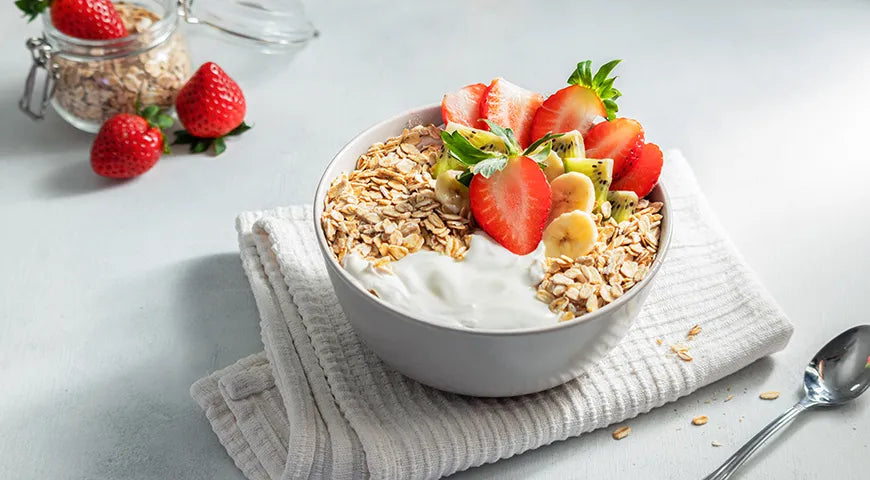 Strawberry Banana Yogurt Cereal Breakfast Bowl - wilfosbrand.com