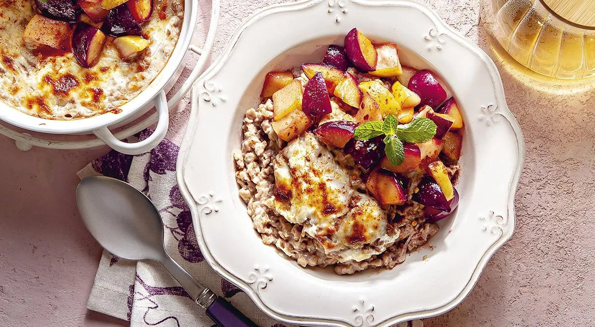 Овсяная каша с сыром и фруктами (Oatmeal with Cheese and Fruit) - wilfosbrand.com