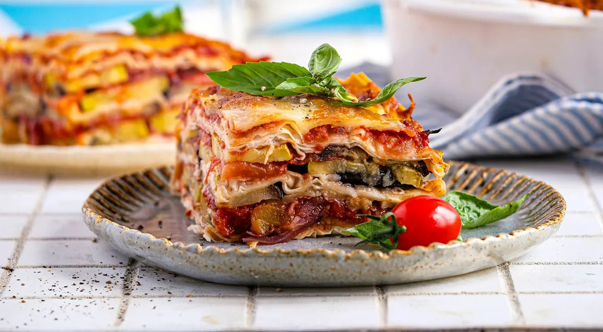 Lavash Lasagna with Vegetables and Tomato Sauce - wilfosbrand.com