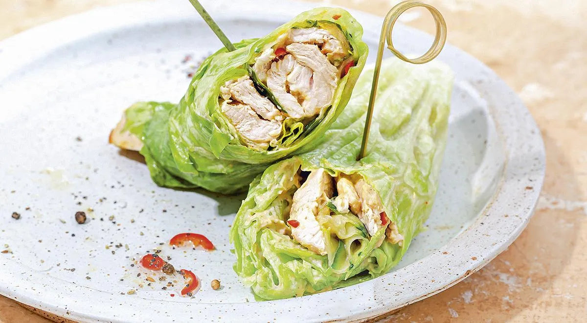 Iceberg Lettuce Rolls with Turkey and Spicy Cucumbers - wilfosbrand.com