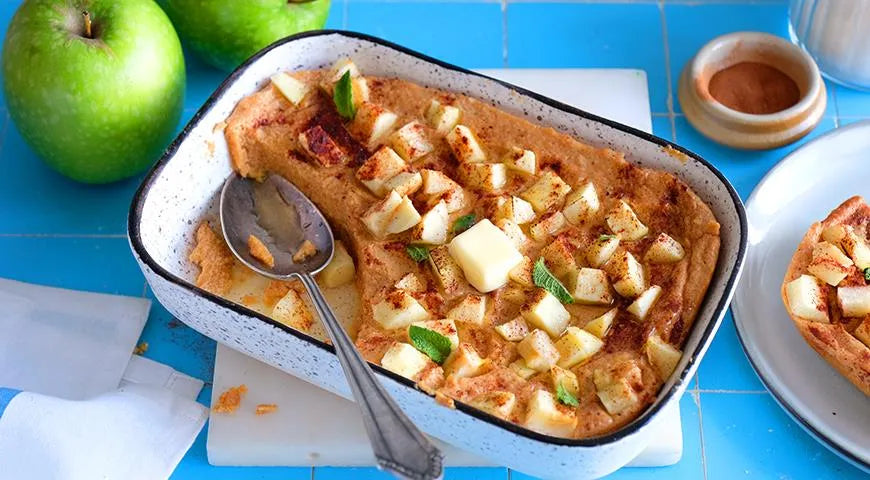 Microwave Cottage Cheese Casserole with Apple and Cinnamon - wilfosbrand.com