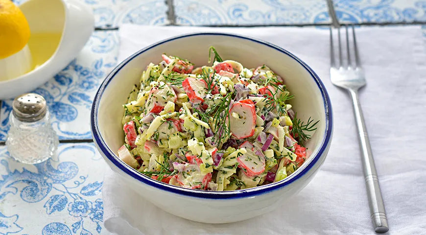 Melted Cheese and Crab Stick Salad - wilfosbrand.com