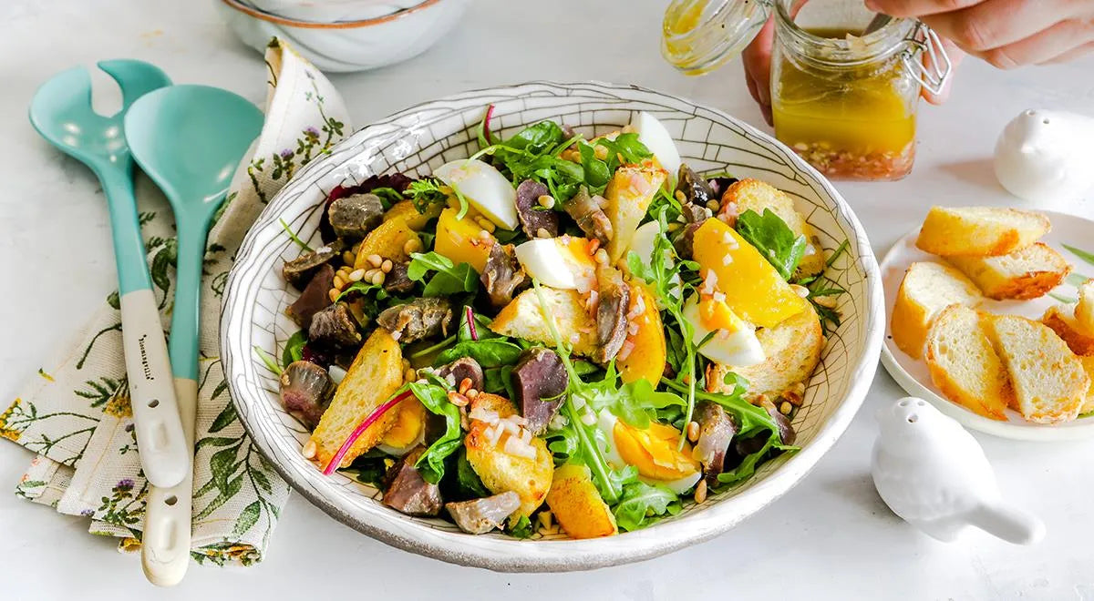 French-Style Salad with Duck Gizzards Confit - wilfosbrand.com