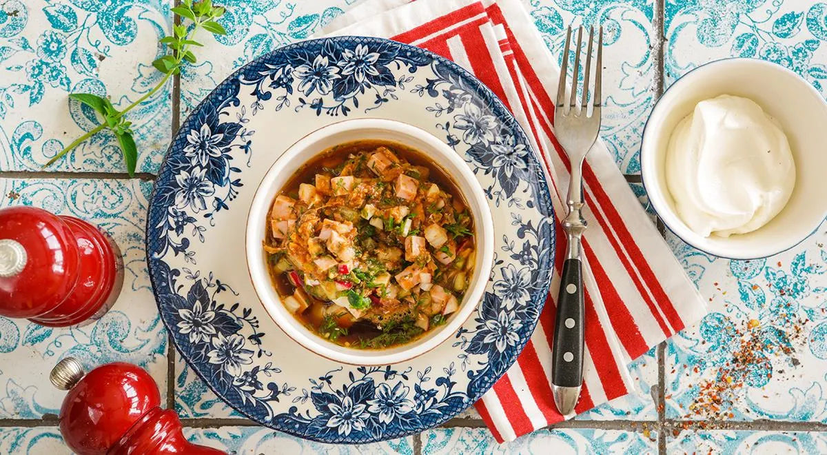 Okroshka with Sprat in Tomato Sauce: A Russian Cold Soup for Summer - wilfosbrand.com