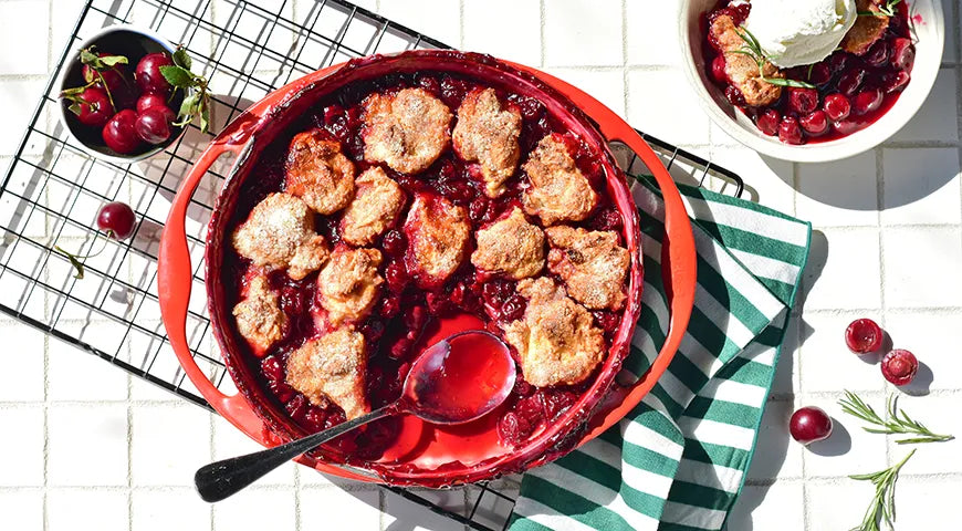 Cherry Cobbler: A Rustic American Dessert with a Herbal Twist - wilfosbrand.com