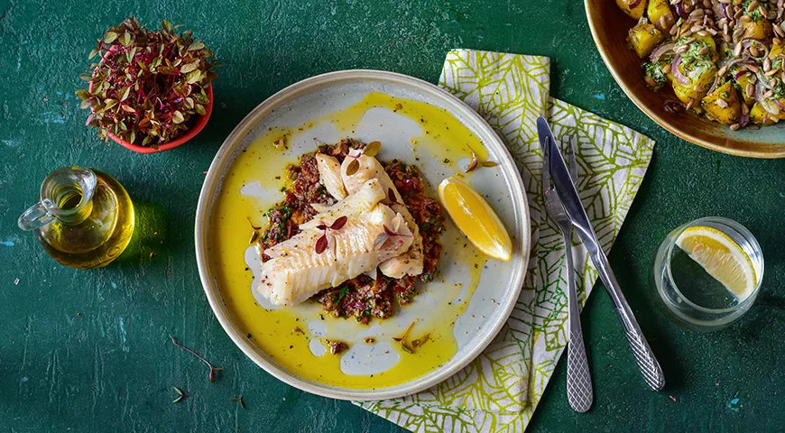 Steamed White Fish with Tapenade Sauce - wilfosbrand.com