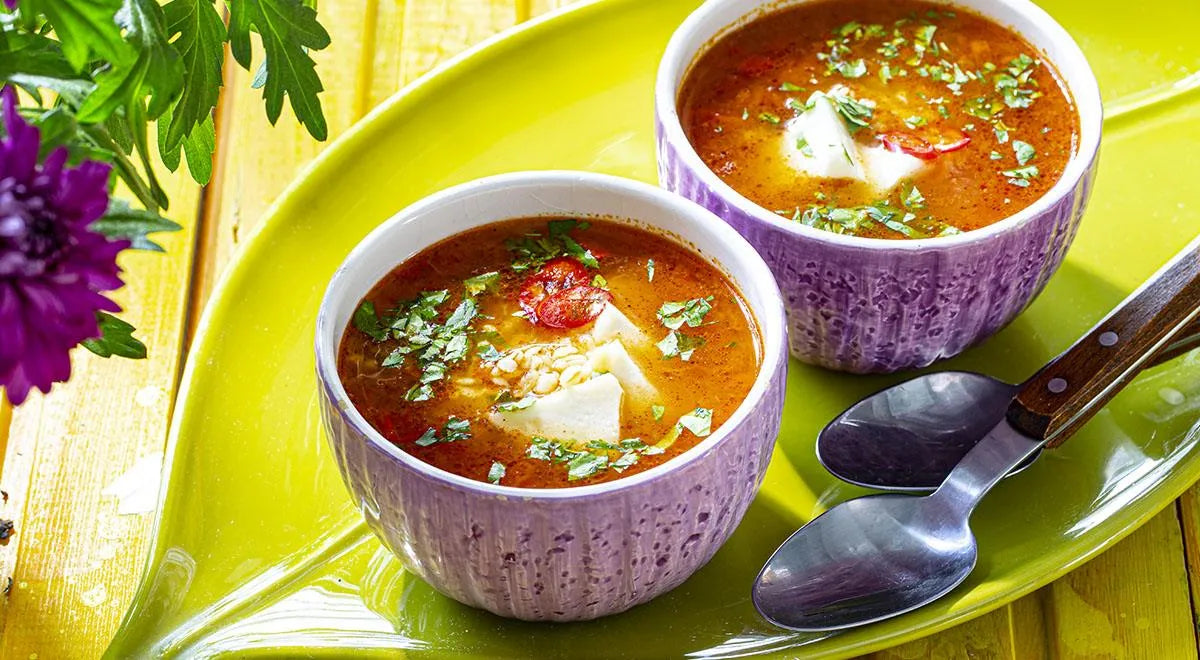 Caucasian Tomato Soup with Brine Cheese and Bulgur - wilfosbrand.com