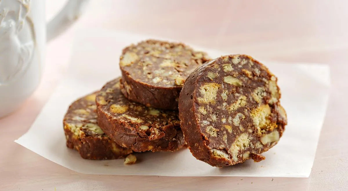 Decadent Chocolate Cookie Sausage (Russian No-Bake Dessert) - wilfosbrand.com