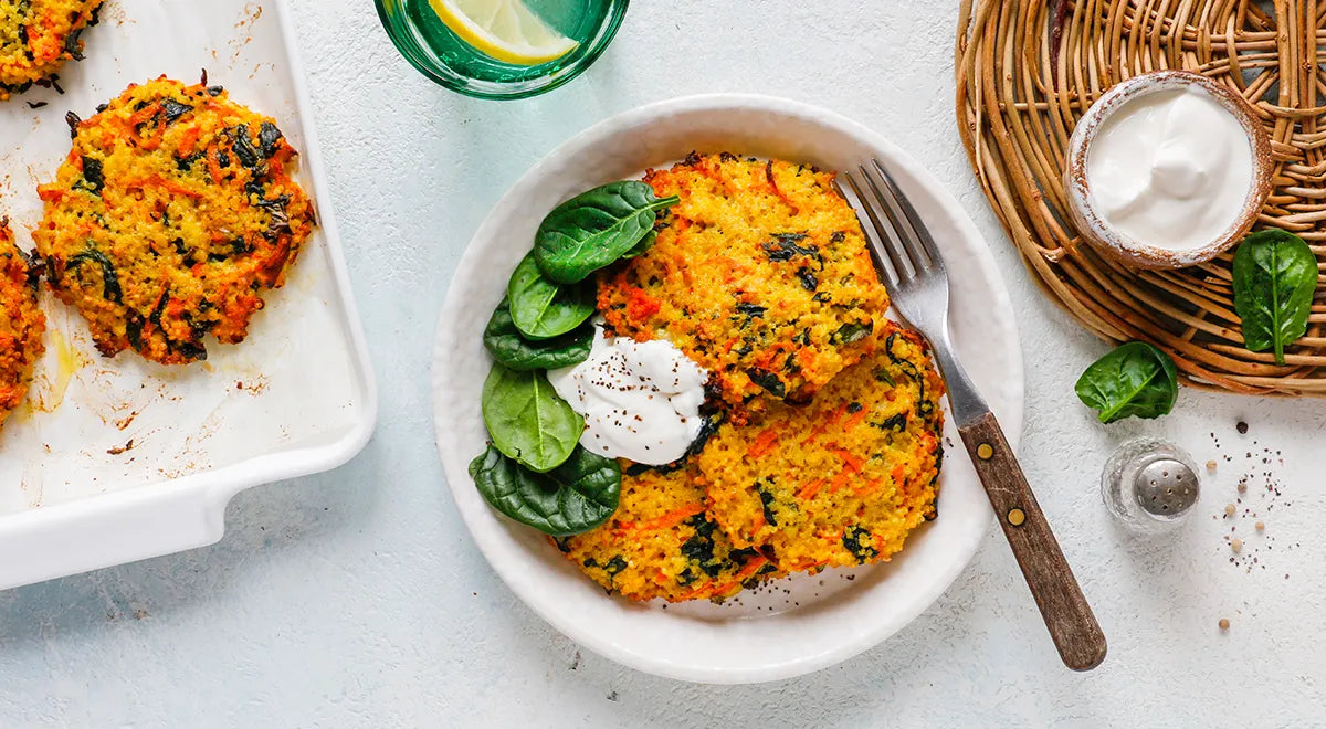 Millet Flatbreads with Carrot and Spinach - wilfosbrand.com