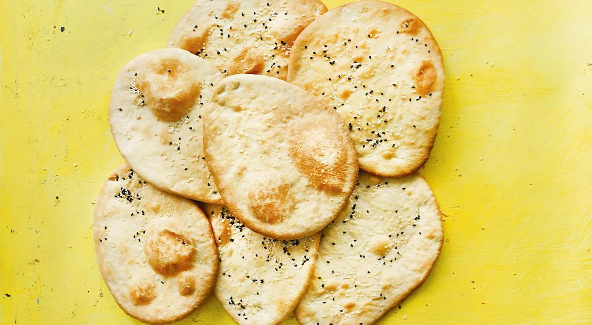 Golden Yeast Flatbreads with Ghee and Sesame - wilfosbrand.com