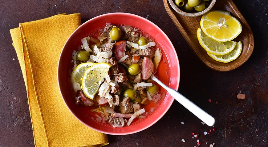 Hearty Solyanka with Krakow Sausage: A Russian Meat Soup - wilfosbrand.com