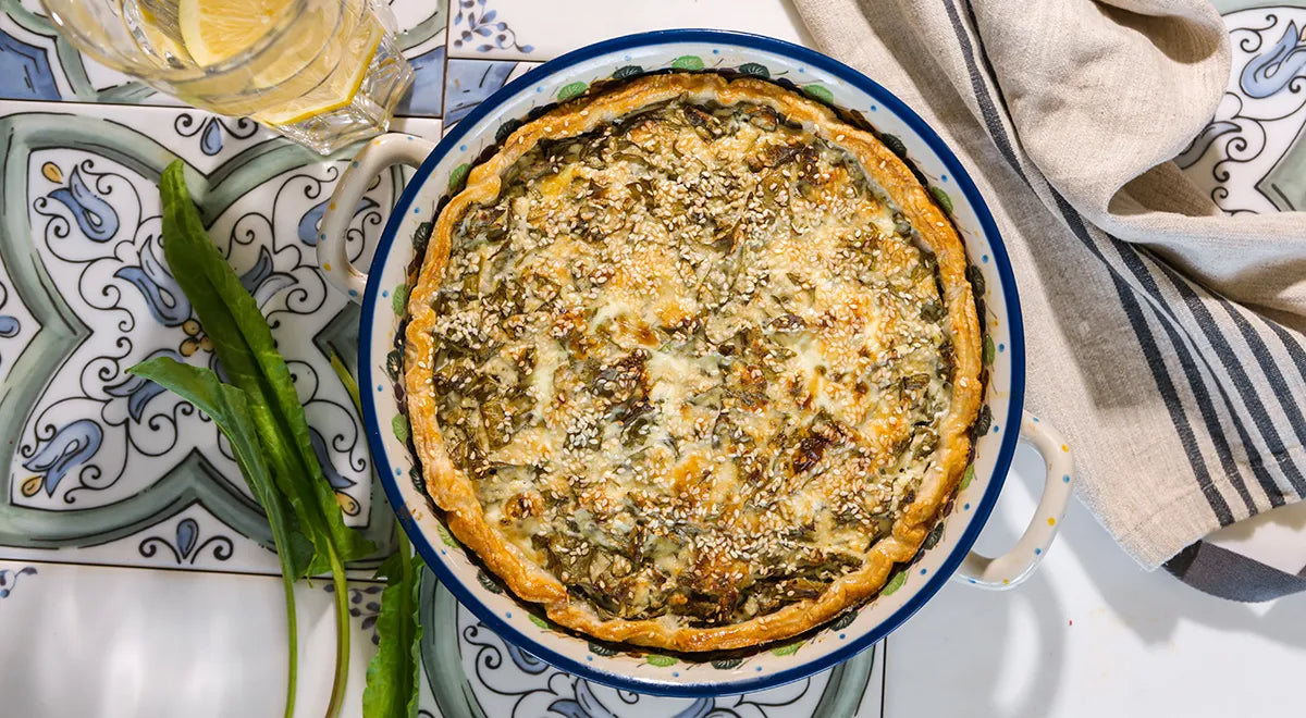Savoury Sorrel & Curd Cheese Puff Pastry Pie - wilfosbrand.com